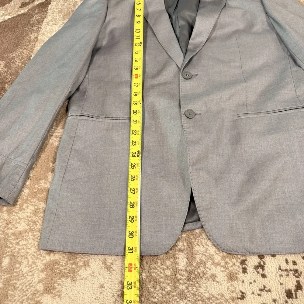 Giorgio Armani Le Collezioni Blazer Mens 52R Gray Virgin Wool Italy Vintage